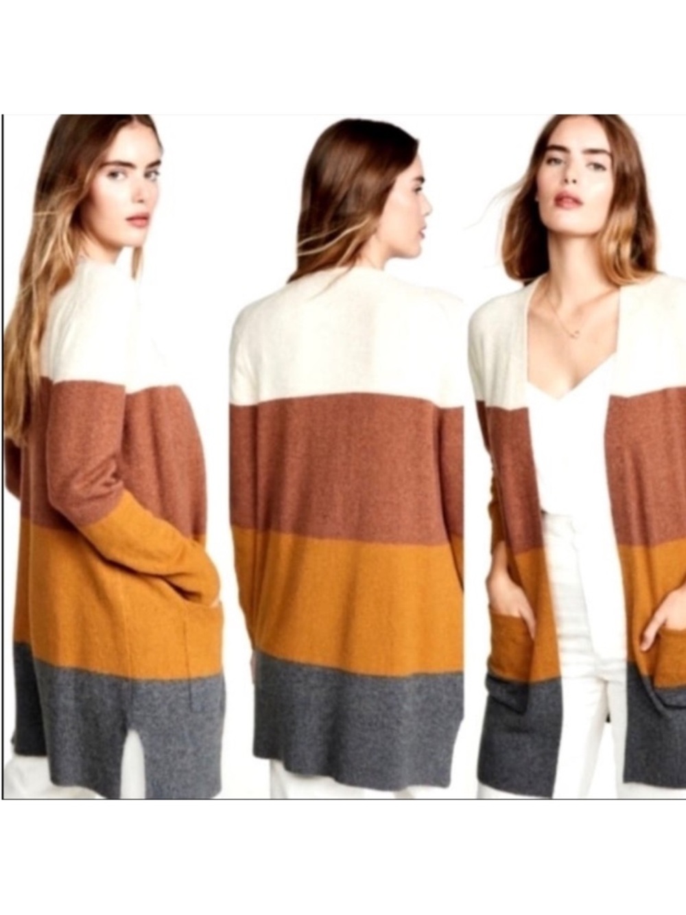 Madewell Kent Colorblock Long Cardigan Sweater-Wool Alpaca Polyamide. S. NWT.